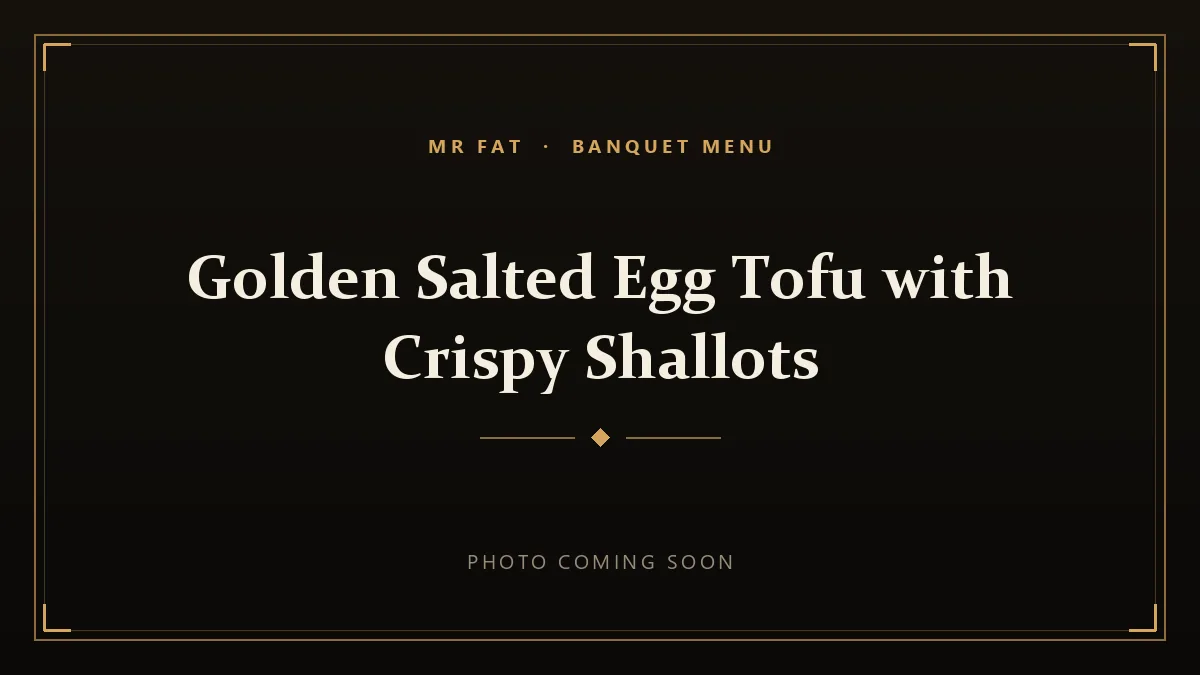 Golden Salted Egg Tofu with Crispy Shallots