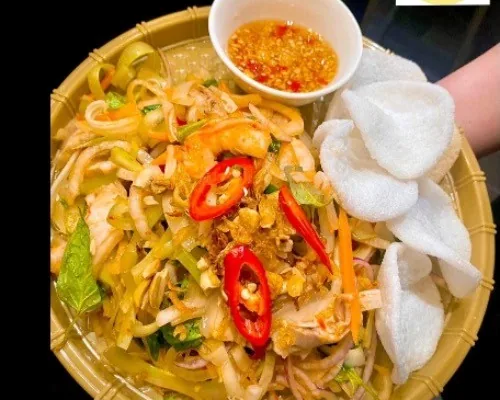 Pork & Prawn Lotus Root Salad